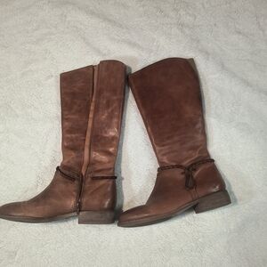 Matisse Brown Leather Knee High Riding Boots Size 9.5 M